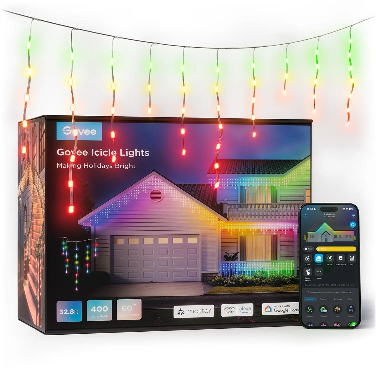 GOVEE RGBIC Icicle Ligths 10M / H70D13D1
