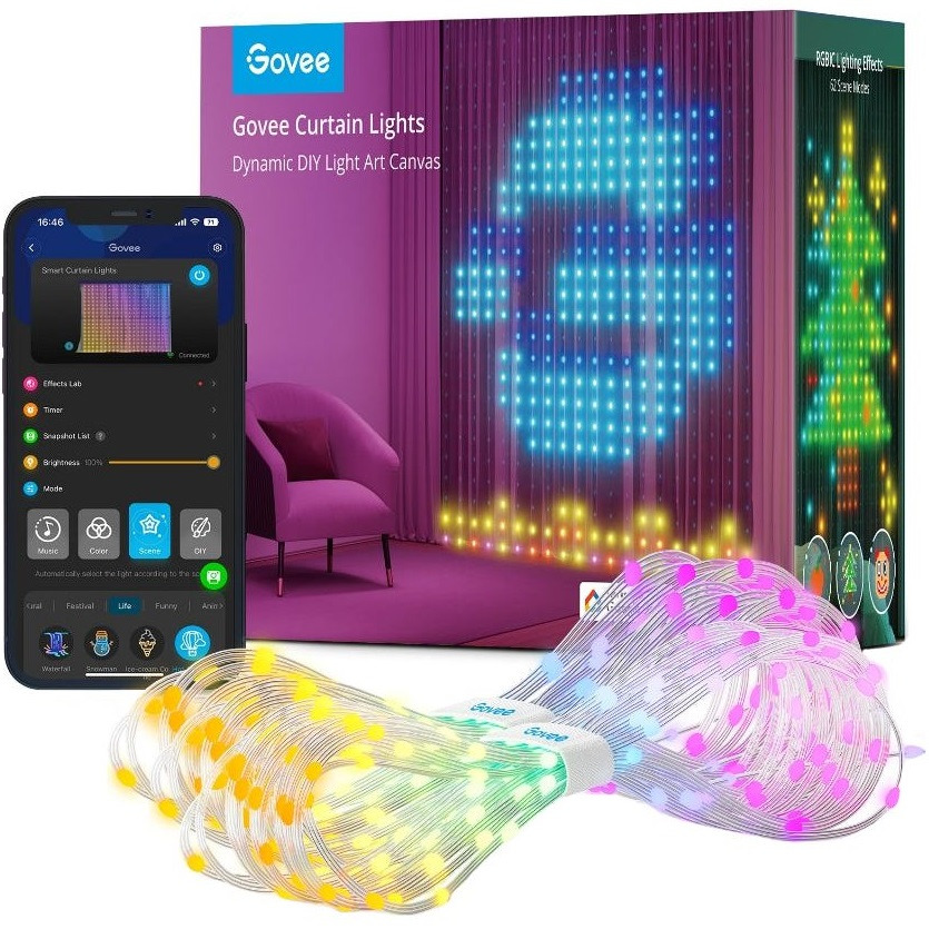 GOVEE RGBIC Curtain Lights 1.5x2m / H70B13A1
