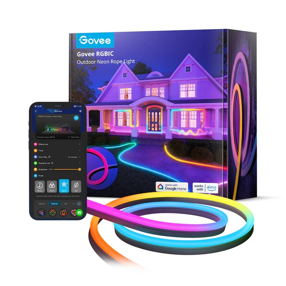 GOVEE RGBIC Outdoor Neon Strip Lights 10M / H61A83D1