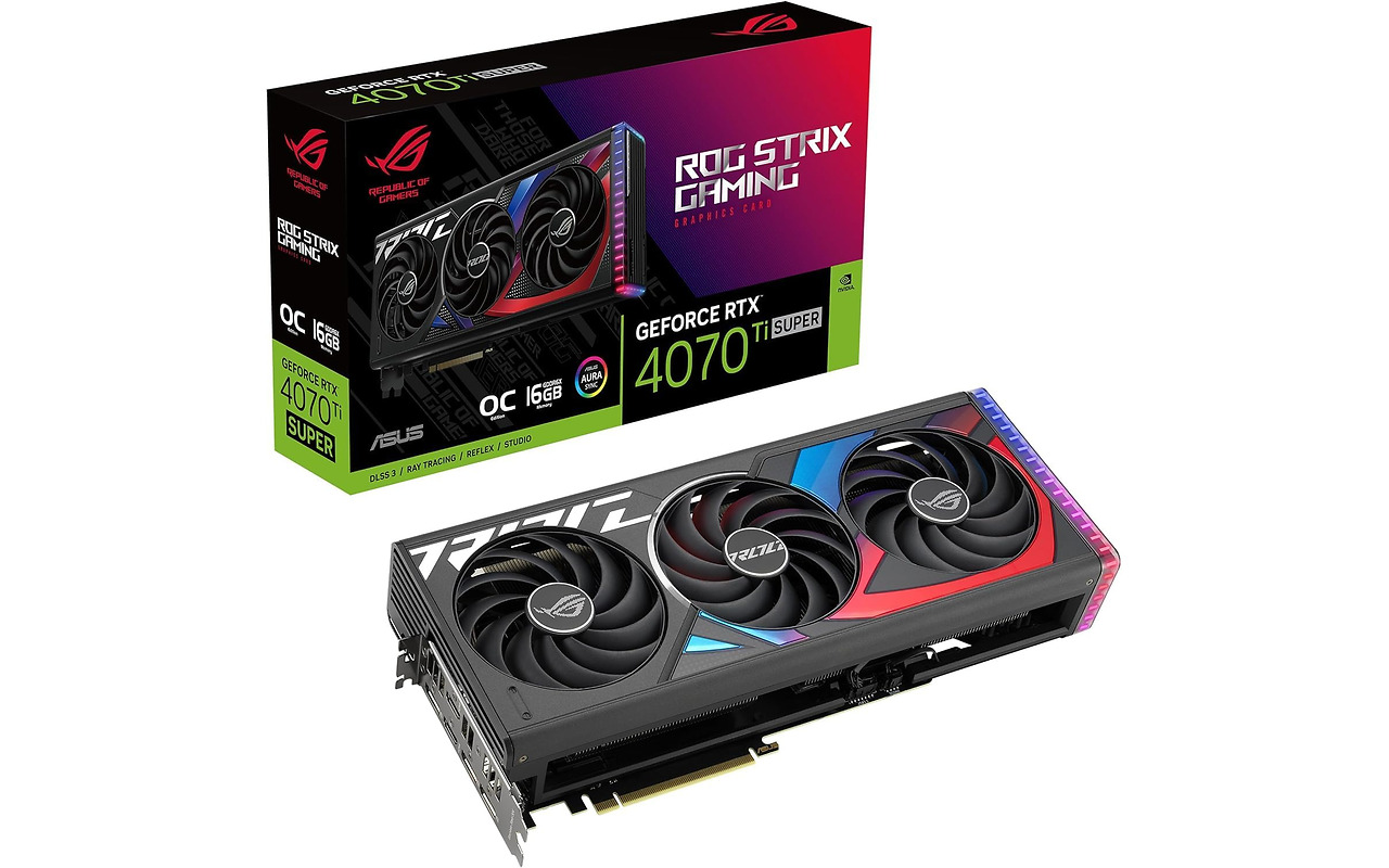 ASUS ROG STRIX Gaming GeForce RTX 4070 Ti SUPER OC Edition 16GB GDDR6X 256bit / ROG-STRIX-RTX4070TIS-O16G-GAM