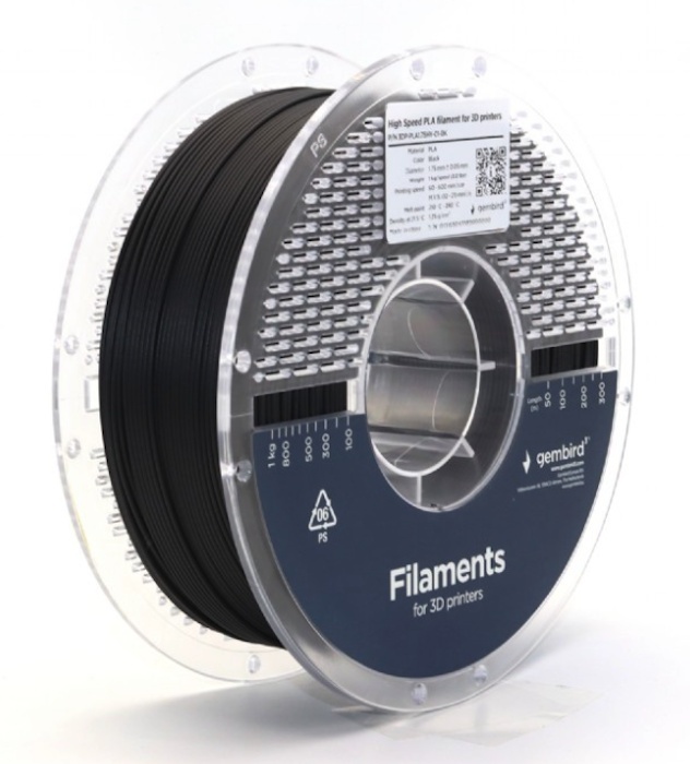 Gembird 3DP-PLA1.75HY-01 / PLA 1.75mm High Speed Filament Black