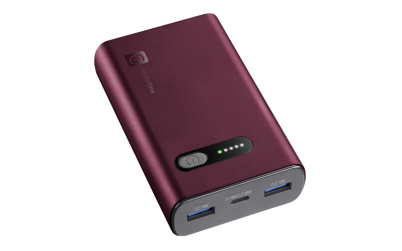 Cellularline 10000mAh / Fast PD 20W Red