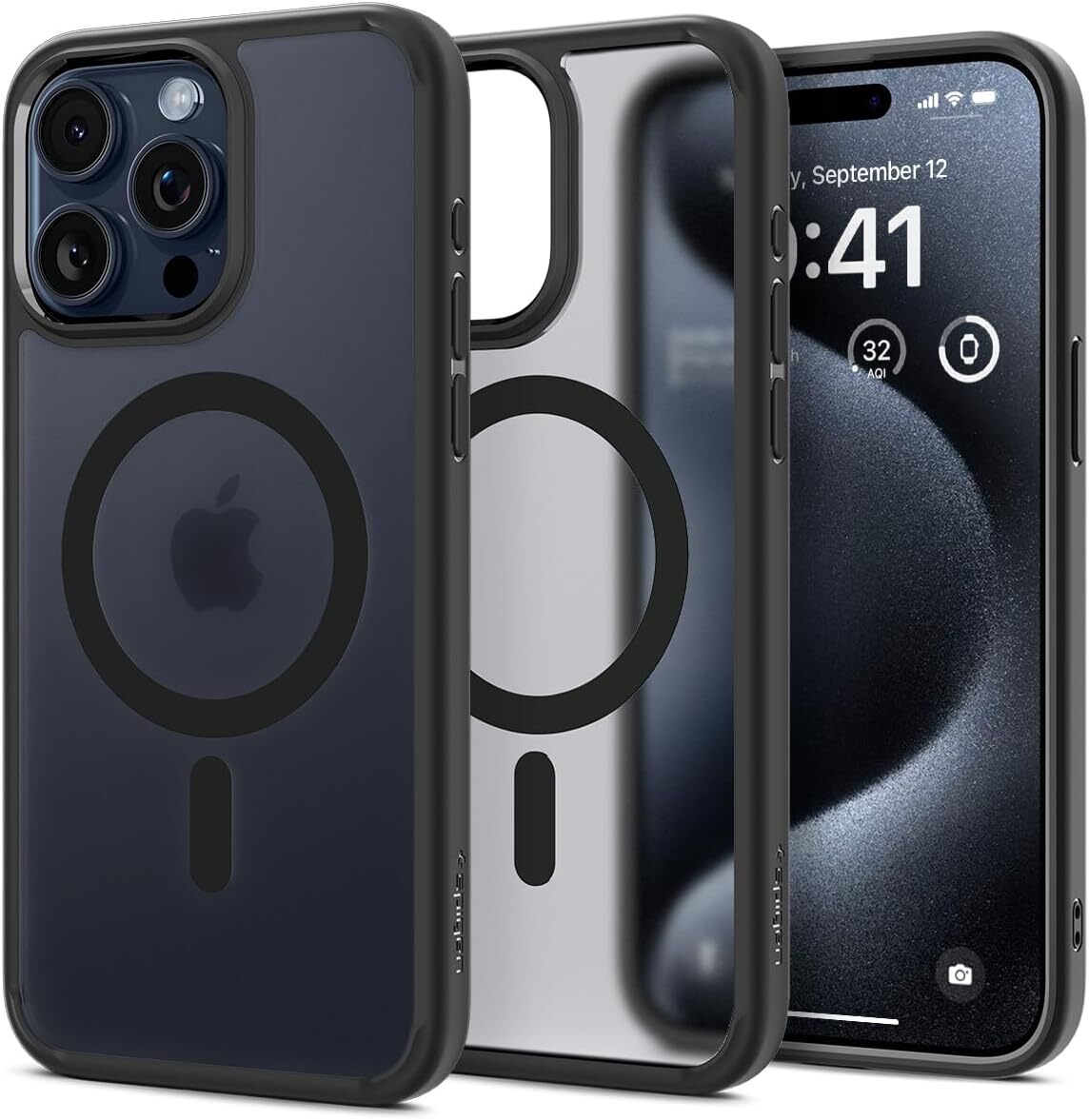 Spigen iPhone 15 Pro / Ultra Hybrid Mag Magsafe Black