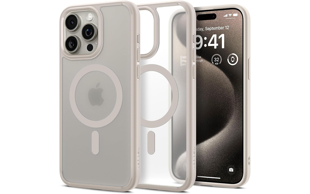 Spigen iPhone 15 Pro / Ultra Hybrid Mag Magsafe Grey