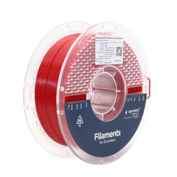 Gembird 3DP-PETG1.75HY-01 / PETG 1.75mm High Speed Filament Red