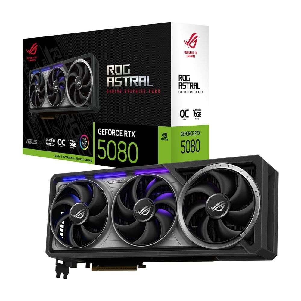 ASUS GeForce RTX 5080 16GB GDDR7 ROG Astral Gaming 256bit / ROG-ASTRAL-RTX5080-O16G-GAMING