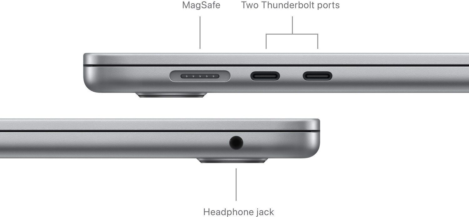 Apple MacBook Air / 15.3 Retina / M3 8-core CPU 10-core GPU / 24Gb RAM / 512Gb SSD / macOS Sequoia Grey