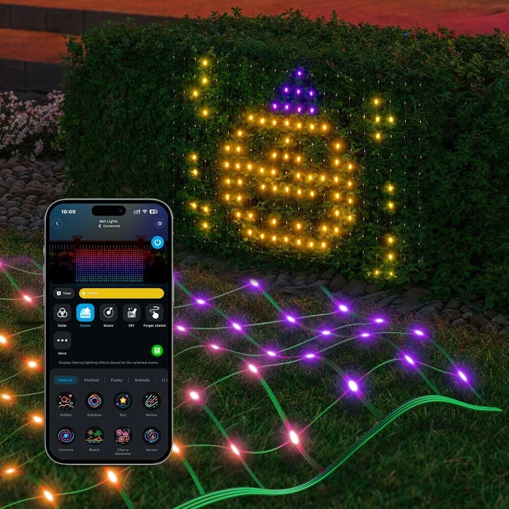 GOVEE RGBIC Net Lights 1.2x1.2m / H6810341