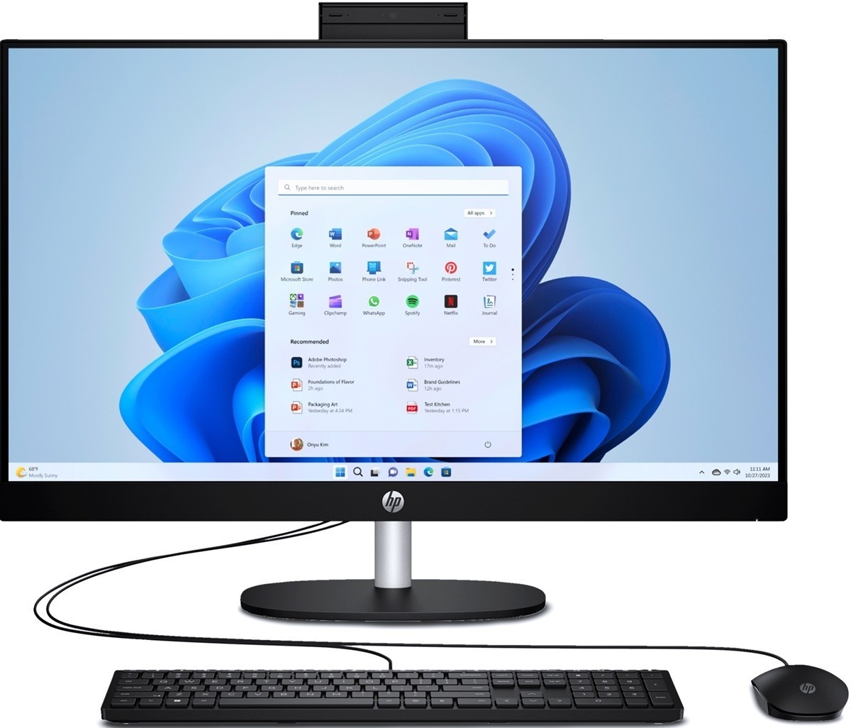 HP All-in-One 24-cr0066ci PC / 23.8 FullHD IPS / RYZEN 7 7730U / 16GB DDR4 / 1.0TB NVMe / FreeDos 3.0