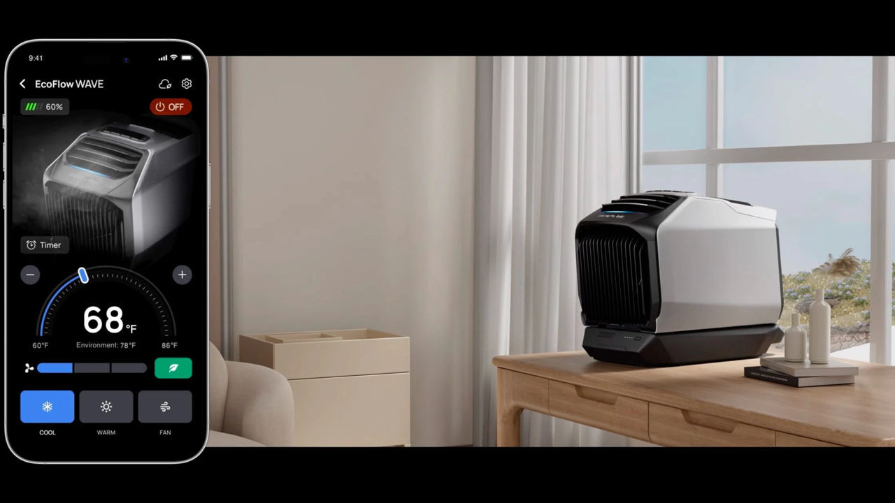 EcoFlow Wave 2 Portable Air Conditioner / 5100BTU/h