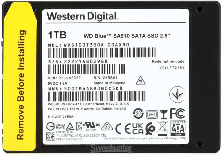 WesternDigital Blue SA510 1TB NVMe / WDS100T3B0A