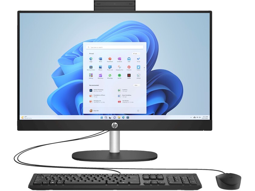 HP AiO 27-cr0011ci / 27 FullHD IPS / Ryzen 5 7520U / 16Gb LPDDR5 / 512GB NVMe
