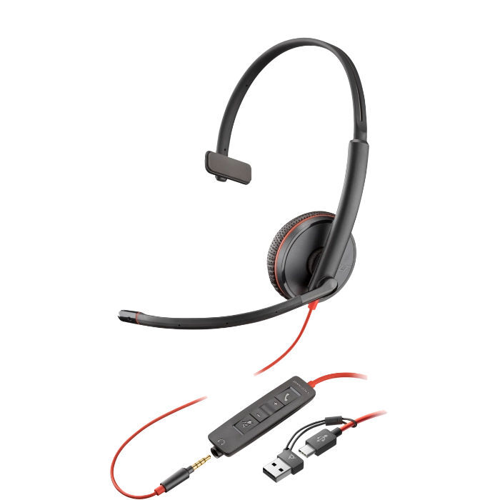 Poly Blackwire 3215 Monaural USB-A / 80S06A6