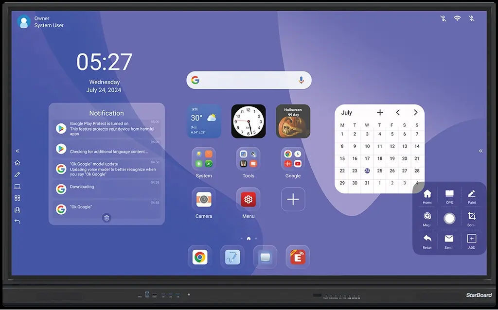 StarBoard IFPD-YL5U-65 / 65 Touch 4K / 8GB / 128GB / Android 14