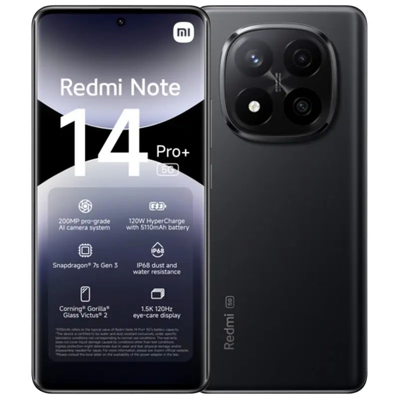 Xiaomi Redmi Note 14 Pro+ 5G / 12GB / 512GB Black