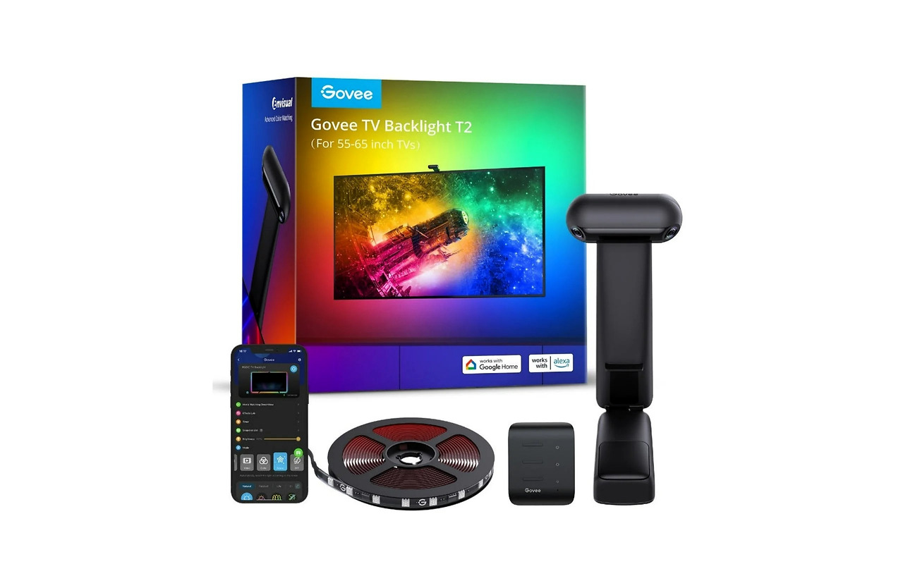 GOVEE RGBIC Envisual TV Backlight T2 with Dual Cameras / H605C311