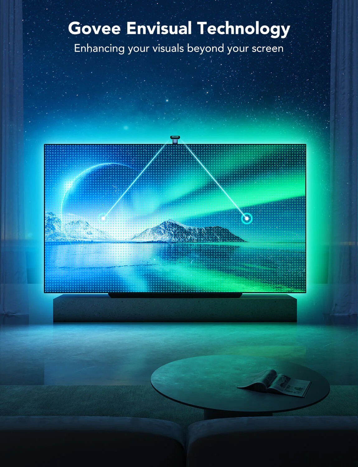GOVEE RGBIC Envisual TV Backlight T2 with Dual Cameras / H605C311