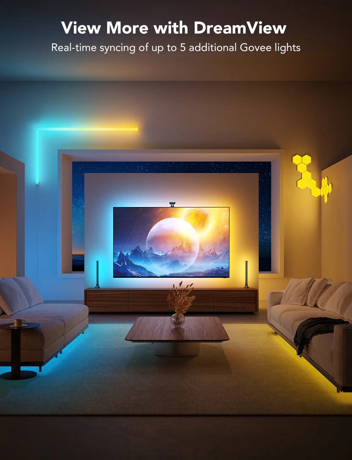 GOVEE RGBIC Envisual TV Backlight T2 with Dual Cameras / H605C311