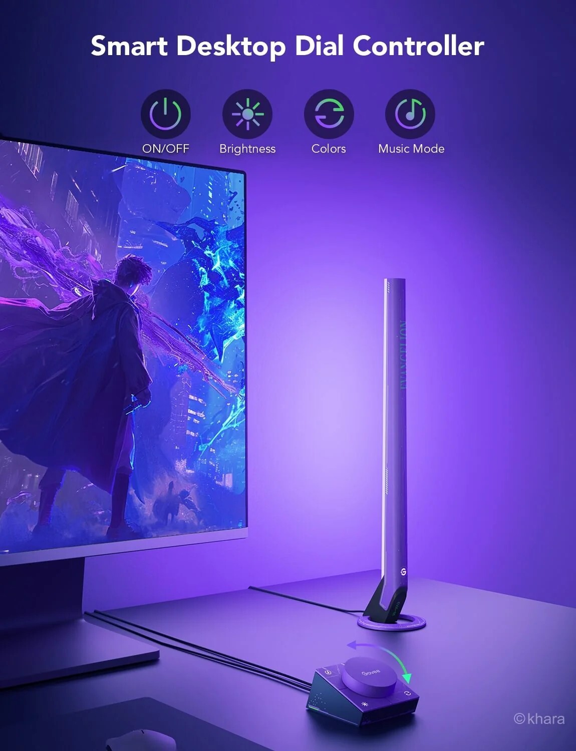 GOVEE RGBIC Wi-Fi Gaming Light Bars with Smart Controller / H6047381