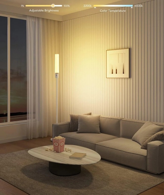 GOVEE RGBICW Cylinder Floor Lamp / H6078302