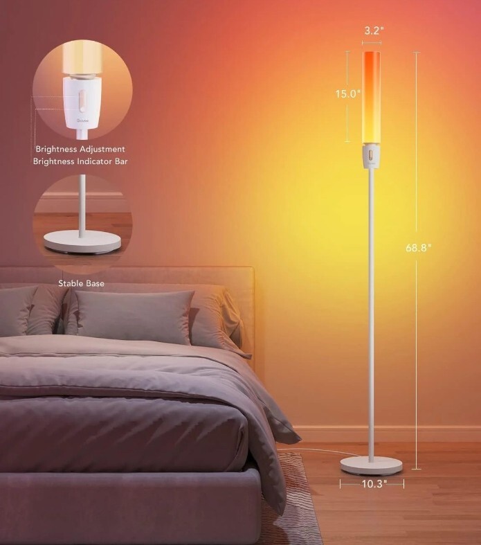 GOVEE RGBICW Cylinder Floor Lamp / H6078302