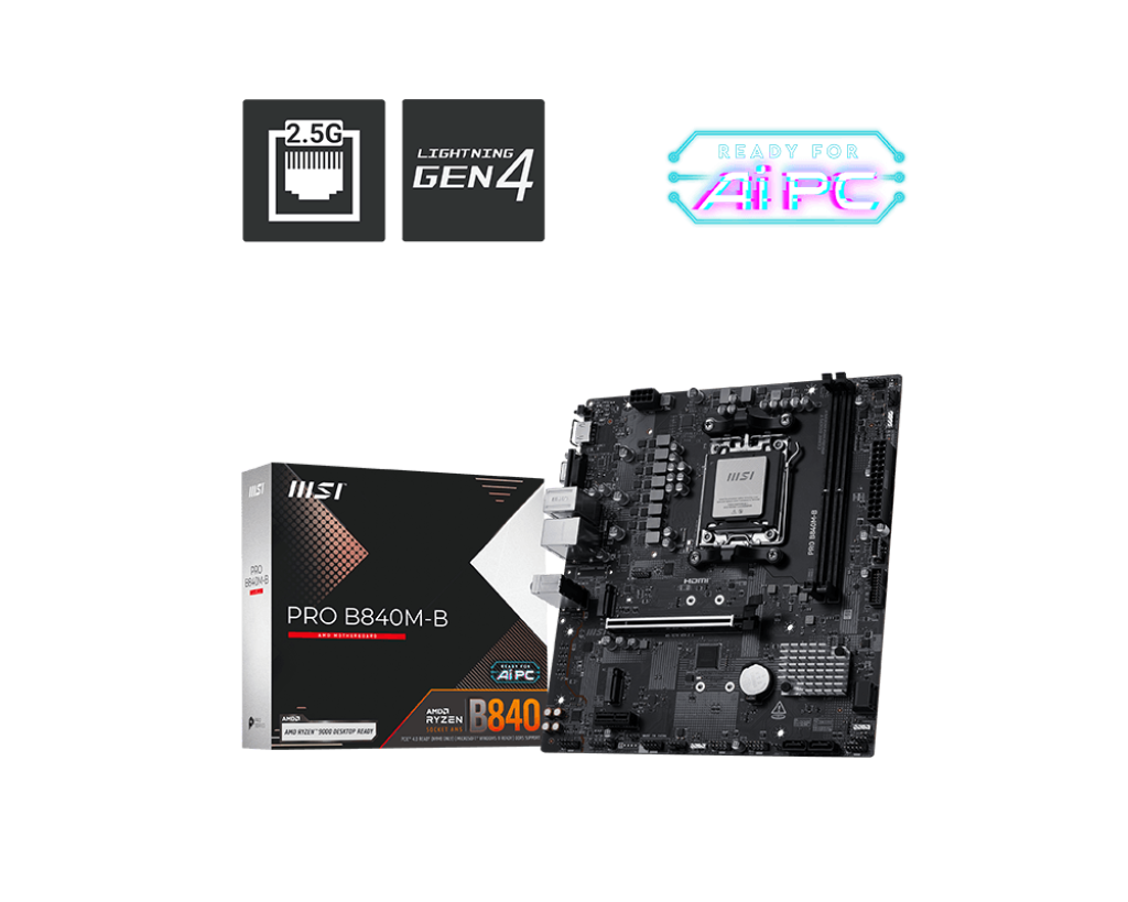 MSI PRO B840M-B mATX AM5 DDR5