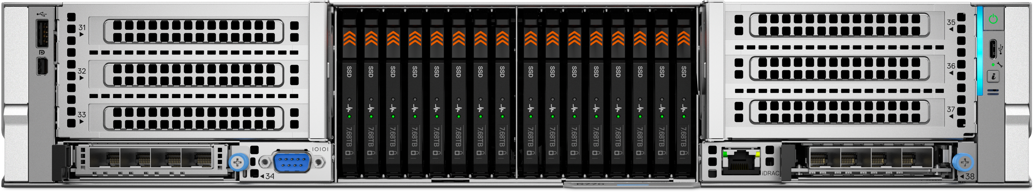DELL PowerEdge R770 8x2.5 / 2x Xeon 6 Efficient 6780E / 8x 64GB DDR5 RDIMM / 8x 1.6TB NVMe / iDRAC10 / 2+0 1500W