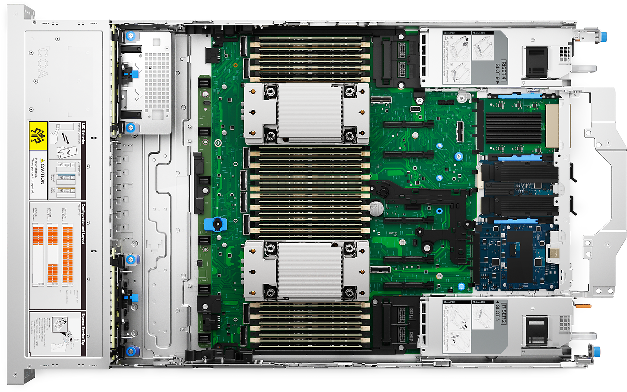DELL PowerEdge R770 8x2.5 / 2x Xeon 6 Efficient 6780E / 8x 64GB DDR5 RDIMM / 8x 1.6TB NVMe / iDRAC10 / 2+0 1500W