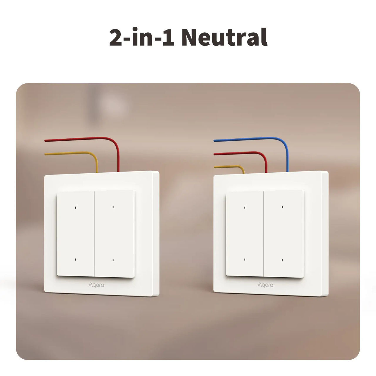 Aqara Light Switch H2 EU / 4 Buttons + 2 Channels White