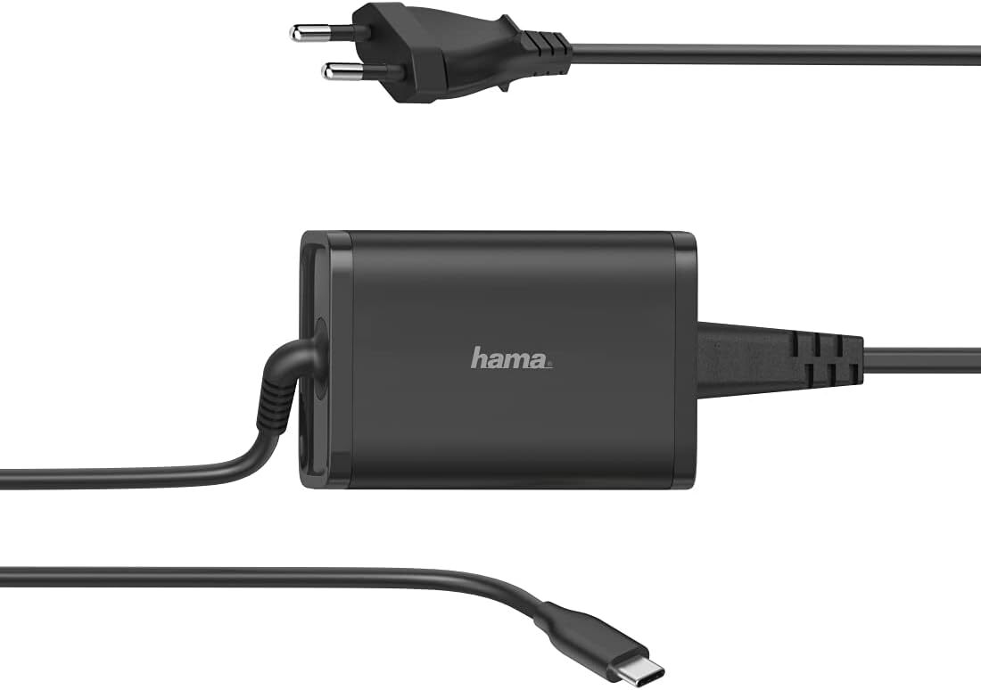 HAMA Universal USB-C Notebook GaN 65W Black