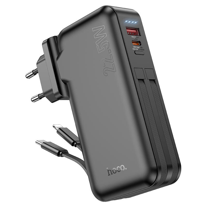 Hoco J126 Travel 22.5W  with cable 10000mAh Black