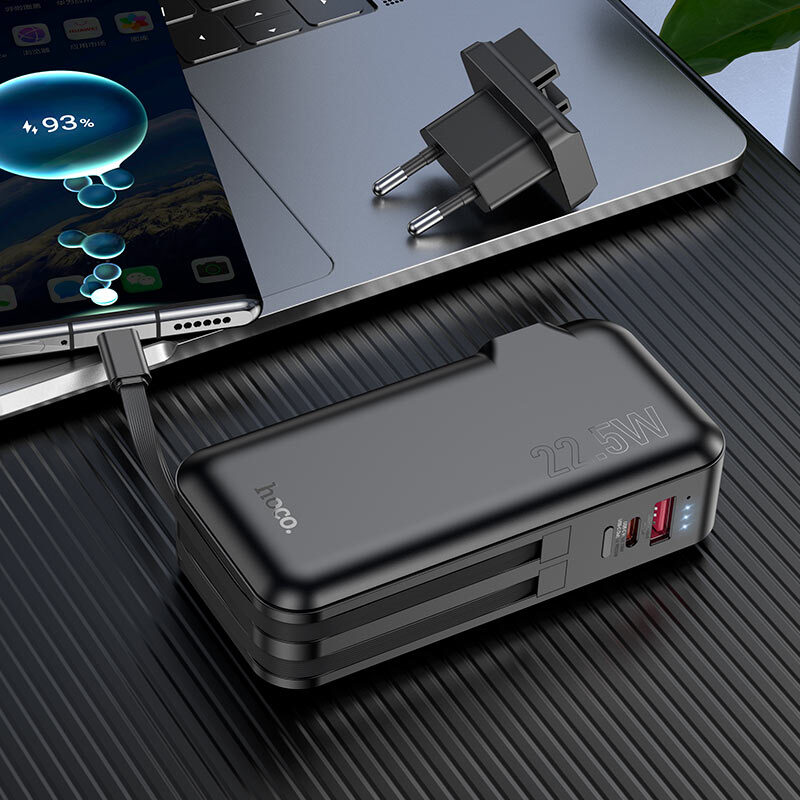 Hoco J126 Travel 22.5W  with cable 10000mAh Black