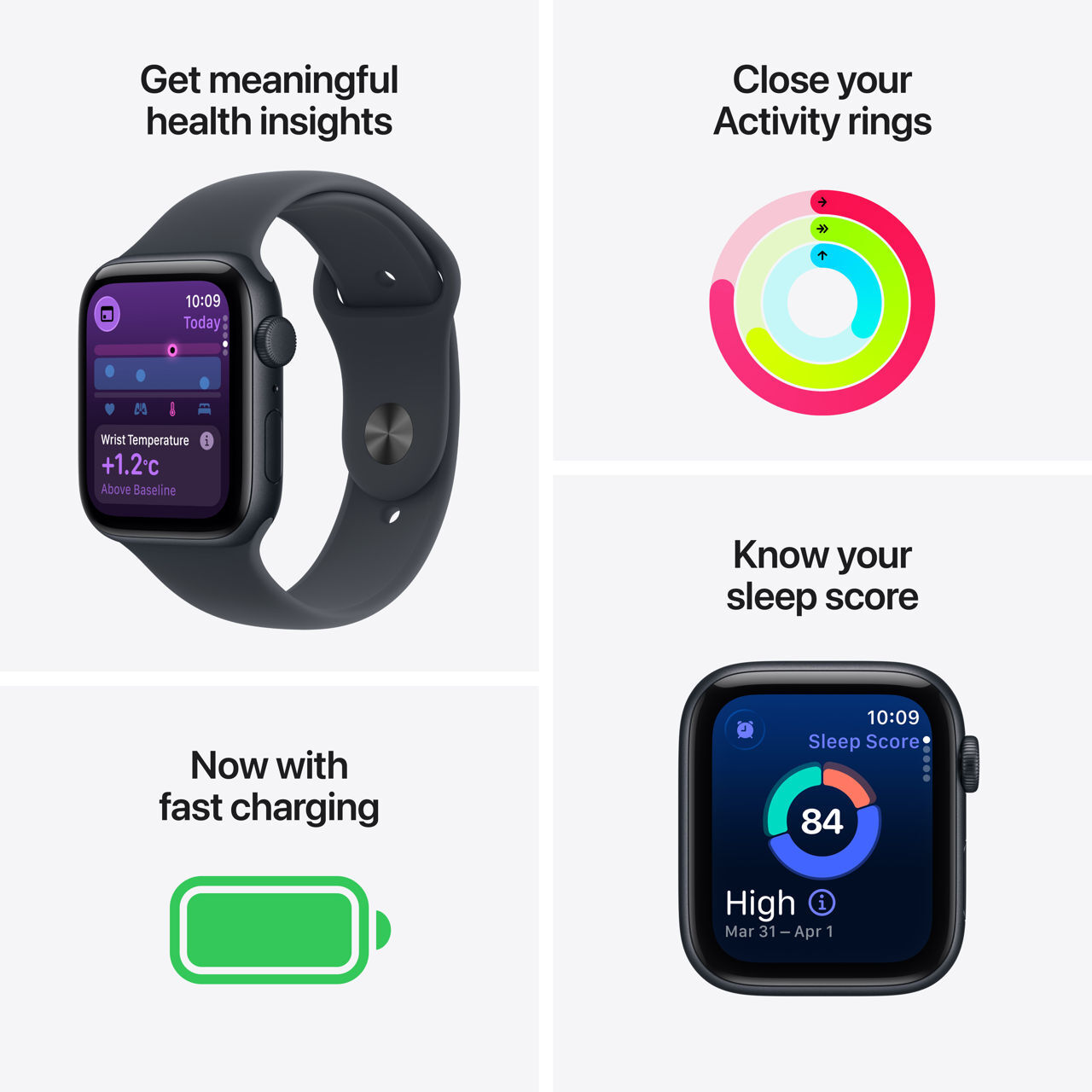 Apple Watch SE 3 44mm / Sport Band Black