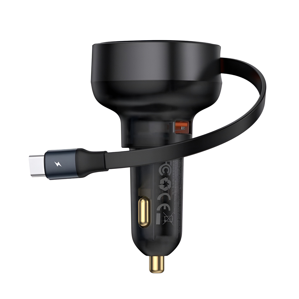 Baseus Retractable Enjoyment Pro 60W Cluster Black
