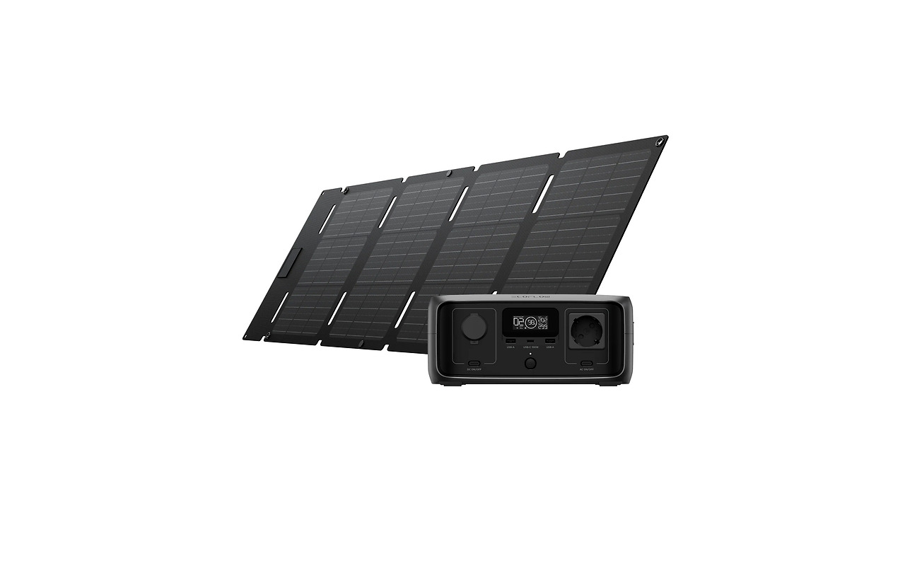 EcoFlow RIVER 3 UPS 245W + Portable Solar Panel 45W