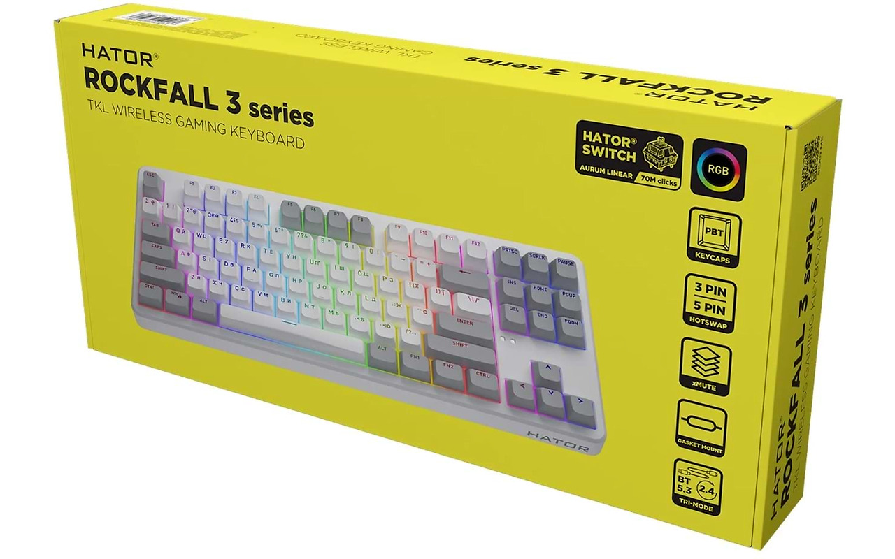 HATOR Rockfall 3 Mecha TKL / UA White