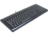 Logitech Ultra-Flat Keyboard Black USB+PS/2