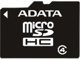 ADATA microSDHC Class 4 8GB + SD adapter