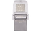 USB Kingston DataTraveler microDuo 3C 64GB / OTG / USB3.1 + Type C / Silver