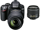 Nikon D3200 Double kit 18-55mm VR + 55-200mm VR VBA330K003