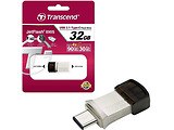 USB Transcend JetFlash 890 32GB / OTG / USB3.1 + Type-C / Silver