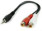 Cable Cablexpert 3.5mm stereo plug to 2 x phono sockets 0.2 meter cable CCA-406 /