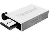 USB Transcend JetFlash 380 64GB / OTG / USB2.0 + Micro-USB / Silver