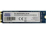 SSD GOODRAM S400U / 240GB / M.2 SATA / 2280 / Phison S11 / NAND TLC / SSDPR-S400U-240-80