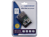 Card Reader Esperanza EA132 / All-in-1 / USB2.0 / Black