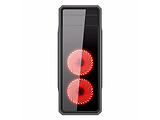 Case GameMax G561-F / ATX / Transparent side panel / 3 x 12cm 32xLeds Red LED Fans /