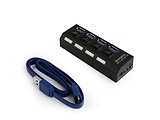 USB 3.0 Hub Gembird UHB-U3P4-22 / 4-port / Black