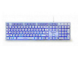 Keyboard Gembird KB-UML3-01 / Multimedia / Silent / 3-color backlight / White