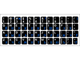 Labels Laminated for Keyboard / RU - RO / Black