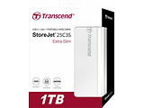 USB Transcend StoreJet 25С3S / 1.0TB / 2.5" External HDD / TS1TSJ25C3S / Silver